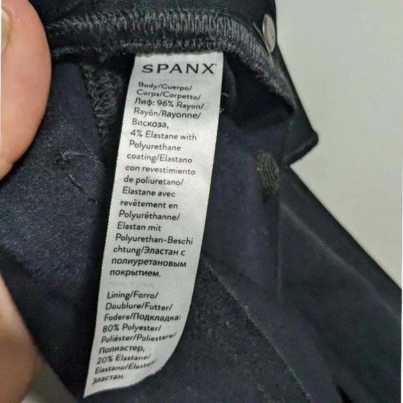 Spanx Like Leather Skinny Pant in Classic Black - Picture 7 of 8